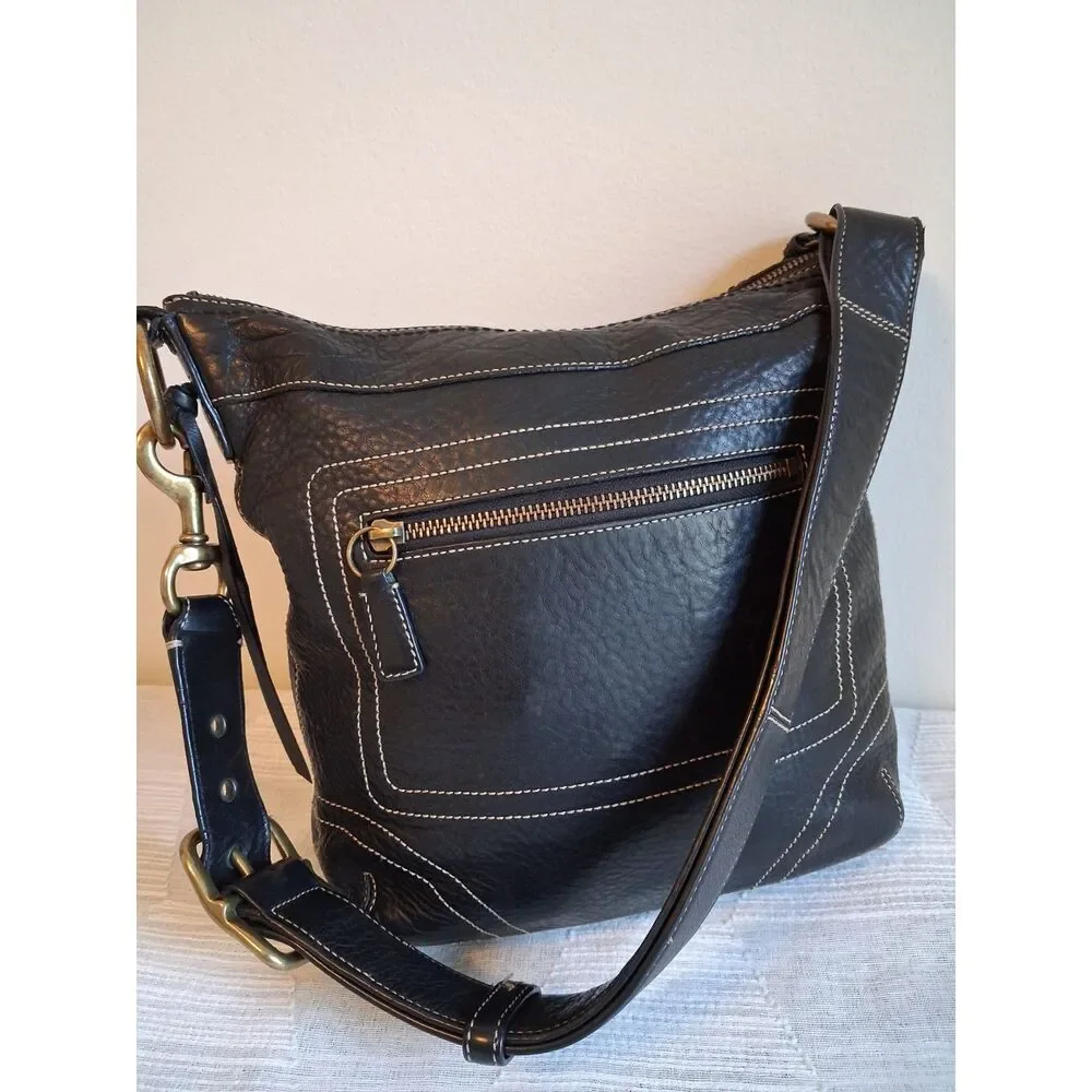 Vintage Coach Chelsea Laced Convertible Handbag Black 10399